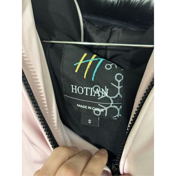 HOTIAN Women’s One Piece Ski Snowboarding Suit Slim Fit Waterproof Size S Pink - Picture 4 of 7